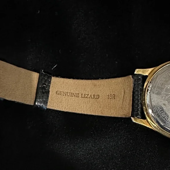 Benrus Three Star Self Winding Watch with Black Lizard Band - Picture 5 of 6